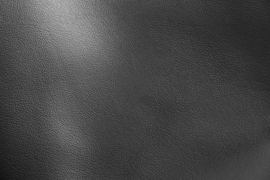 Image of Black leather, closeup view of material texture