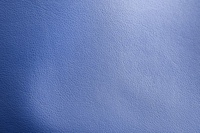 Image of Blue leather, closeup view of material texture