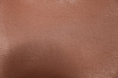 Image of Brown leather, closeup view of material texture