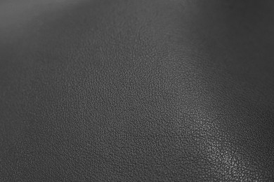 Image of Black leather, closeup view of material texture