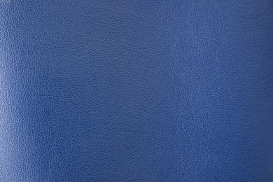 Image of Blue leather, closeup view of material texture