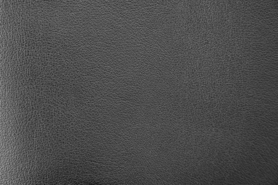 Image of Black leather, closeup view of material texture