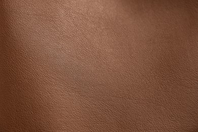 Image of Brown leather, closeup view of material texture