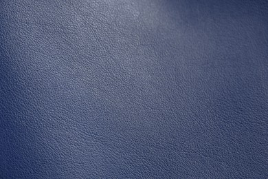 Image of Blue leather, closeup view of material texture