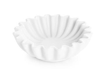 One empty ceramic bowl isolated on white