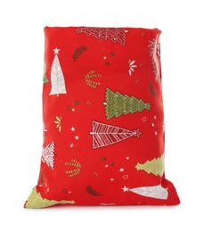 Photo of Red Santa Claus bag isolated on white