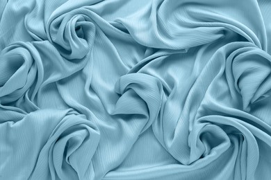 Beautiful steel blue color tulle, closeup view of fabric