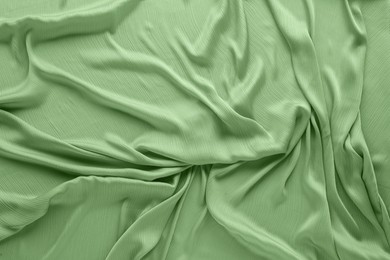 Beautiful pale green tulle, closeup view of fabric