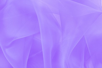 Beautiful blue violet tulle, closeup view of fabric