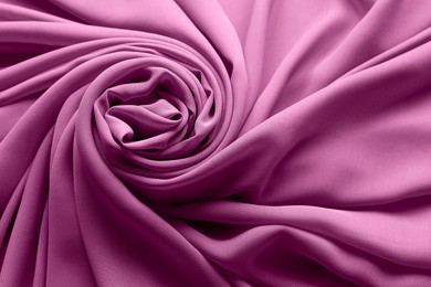 Image of Beautiful violet red tulle, closeup view of fabric