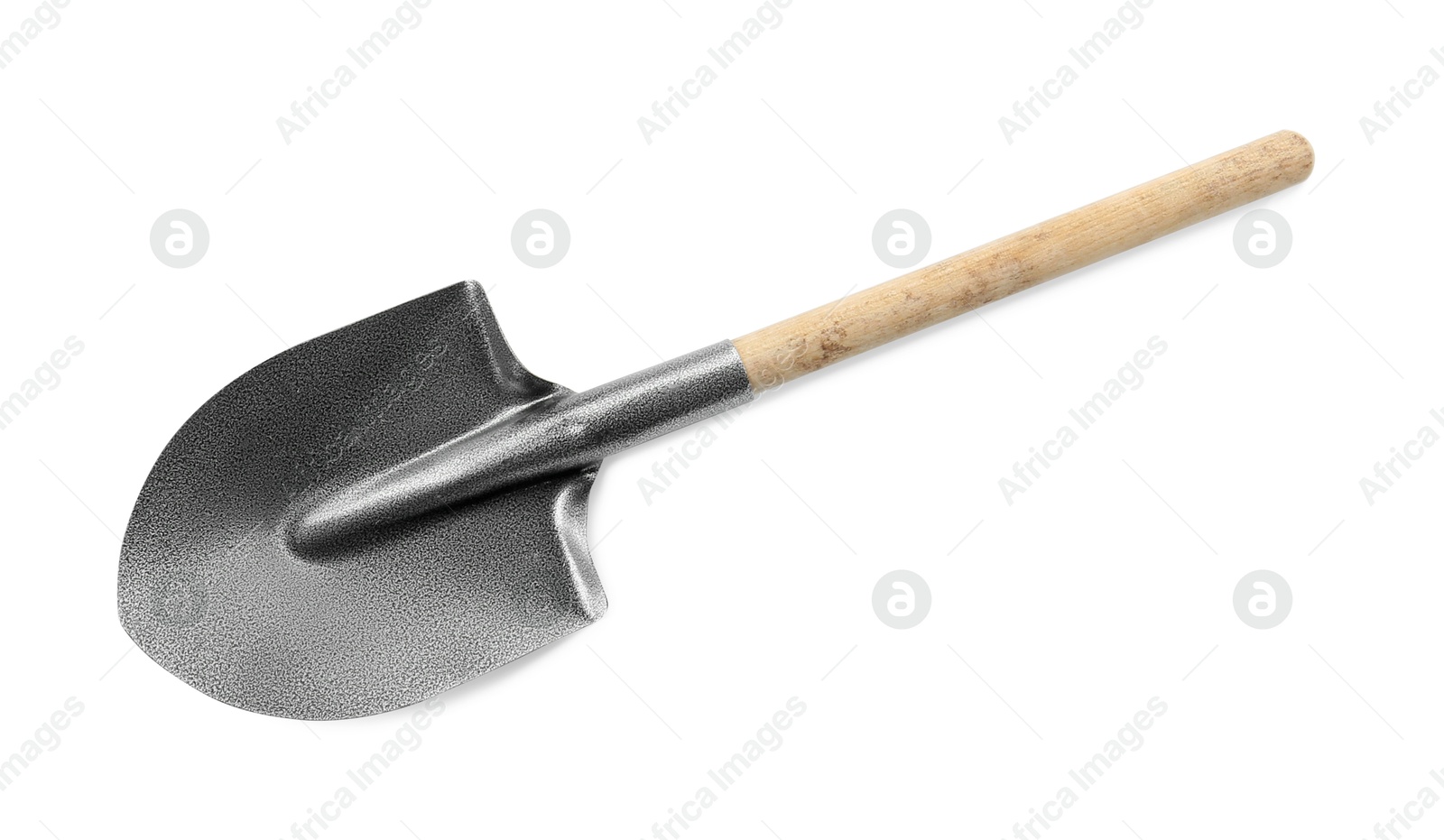 Image of One camping shovel isolated on white. Hand tool