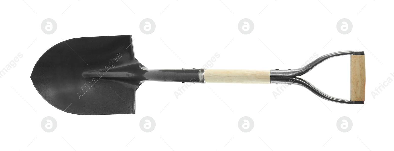 Image of One camping shovel isolated on white. Hand tool