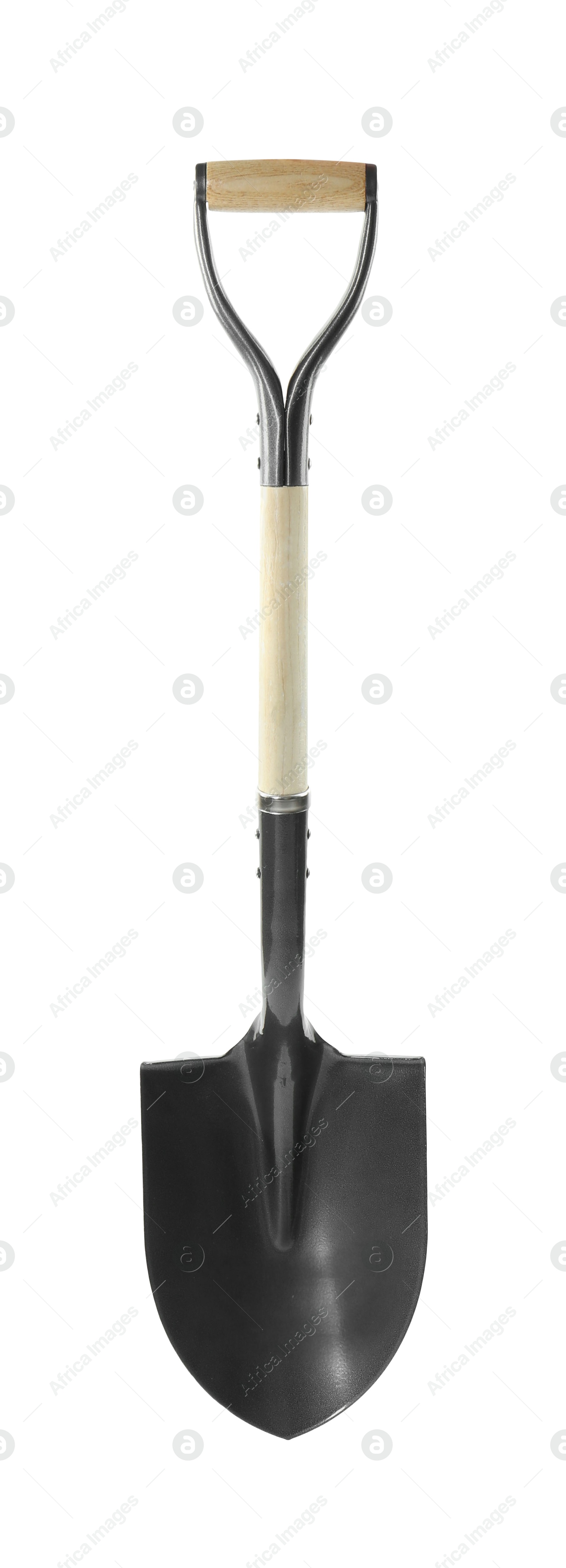 Image of One camping shovel isolated on white. Hand tool