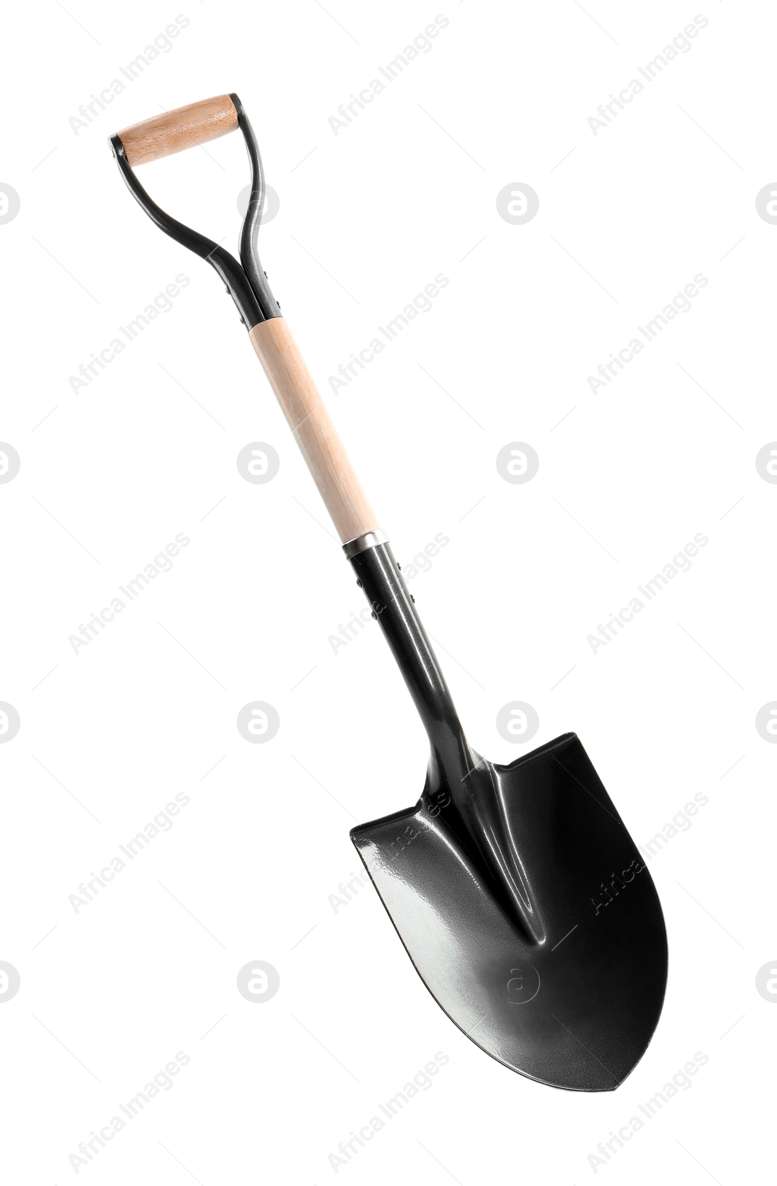 Image of One camping shovel isolated on white. Hand tool