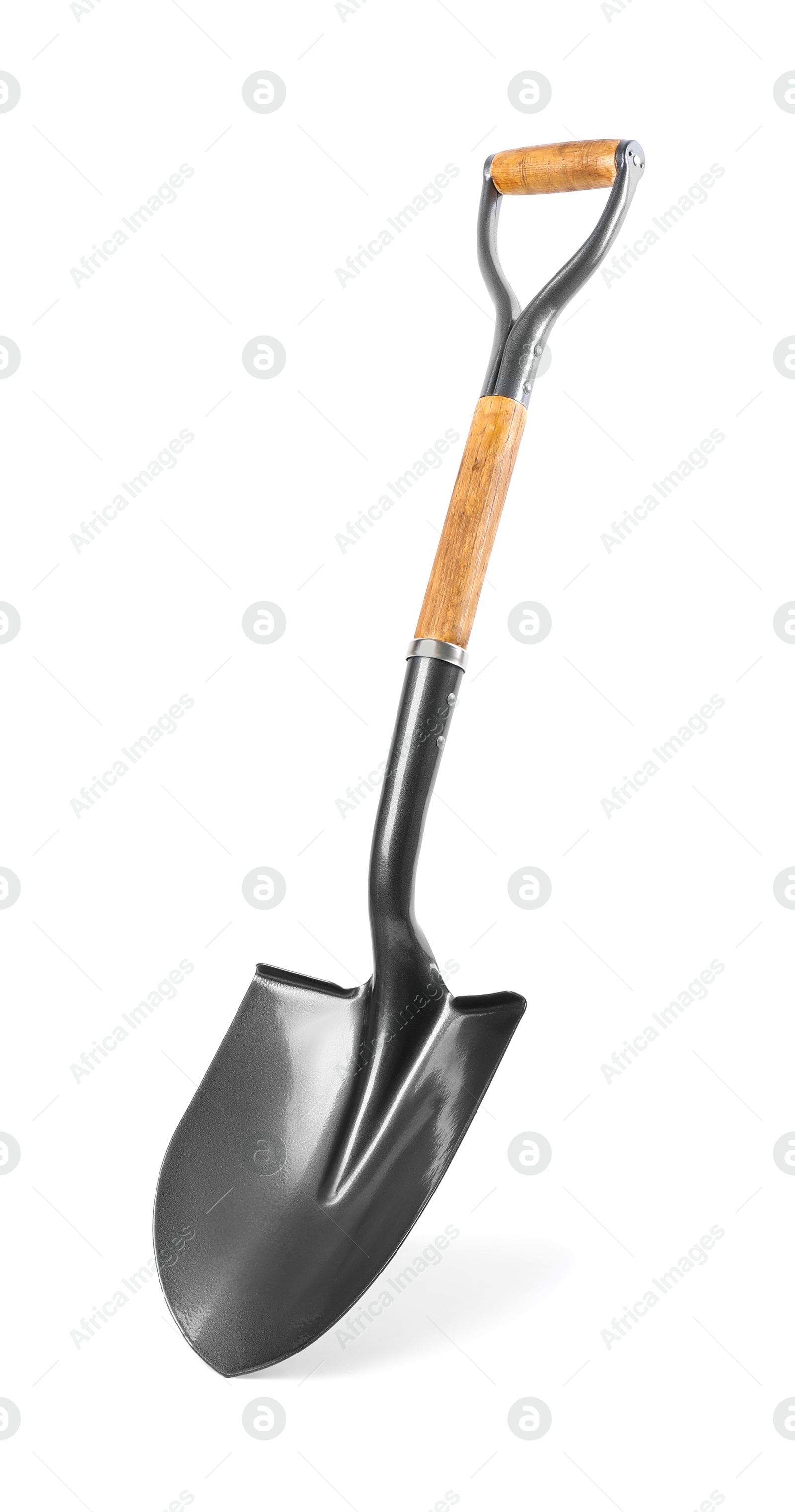 Image of One camping shovel isolated on white. Hand tool