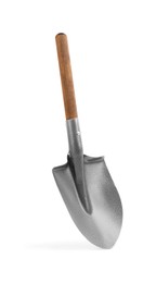 Image of One camping shovel isolated on white. Hand tool