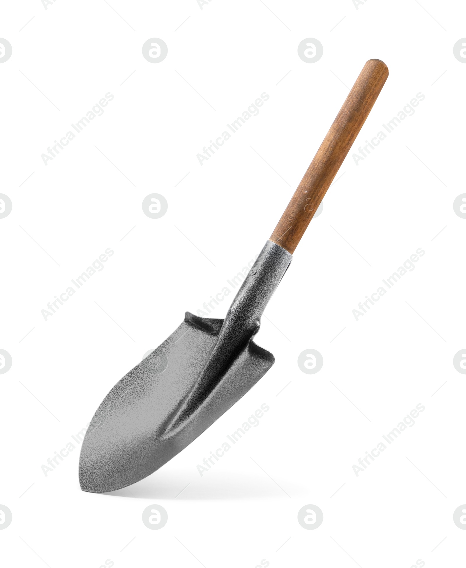 Image of One camping shovel isolated on white. Hand tool