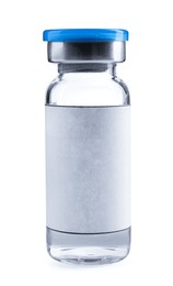 Image of Medication in vial with blank label isolated on white