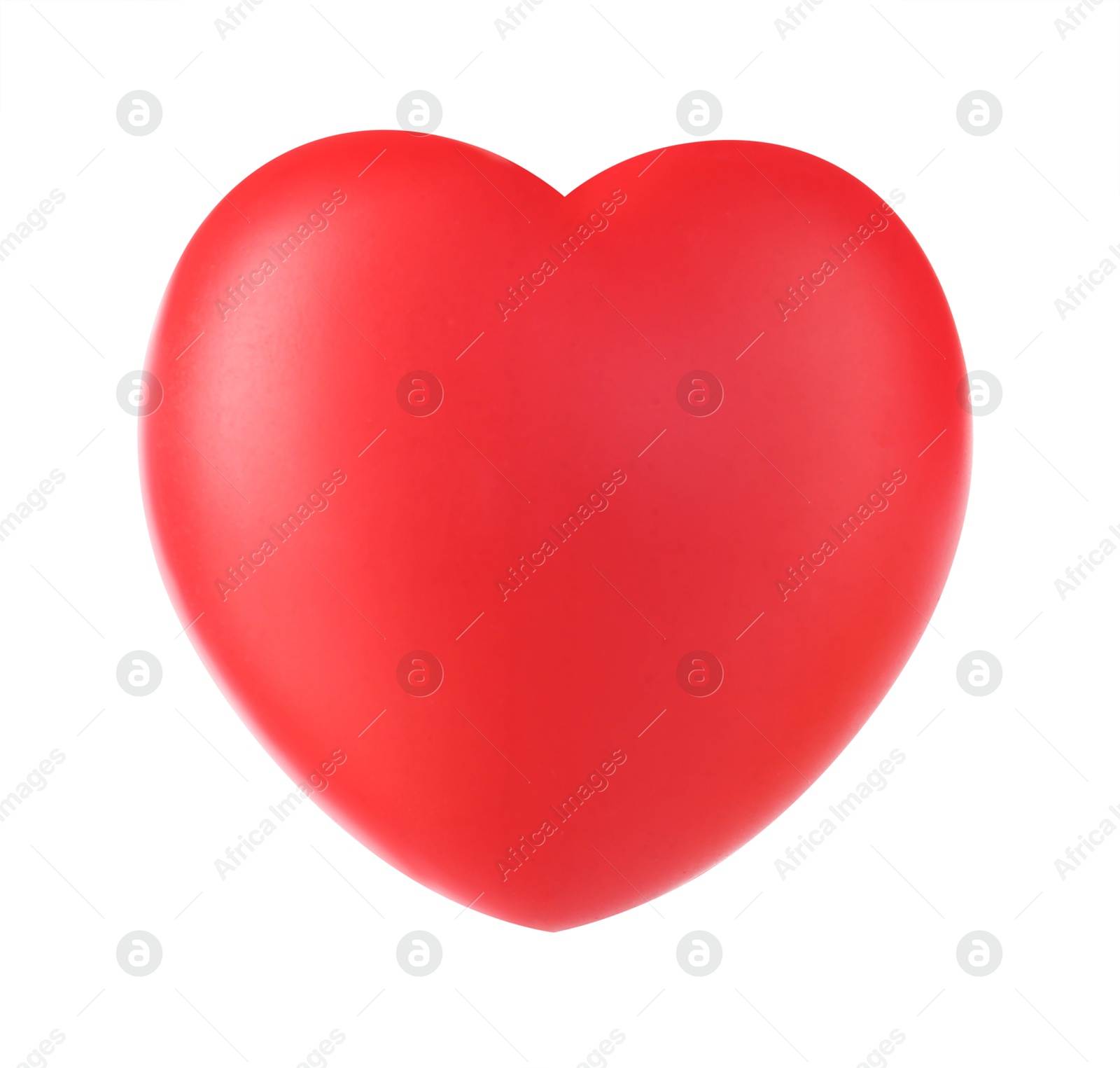 Photo of One red decorative heart isolated on white