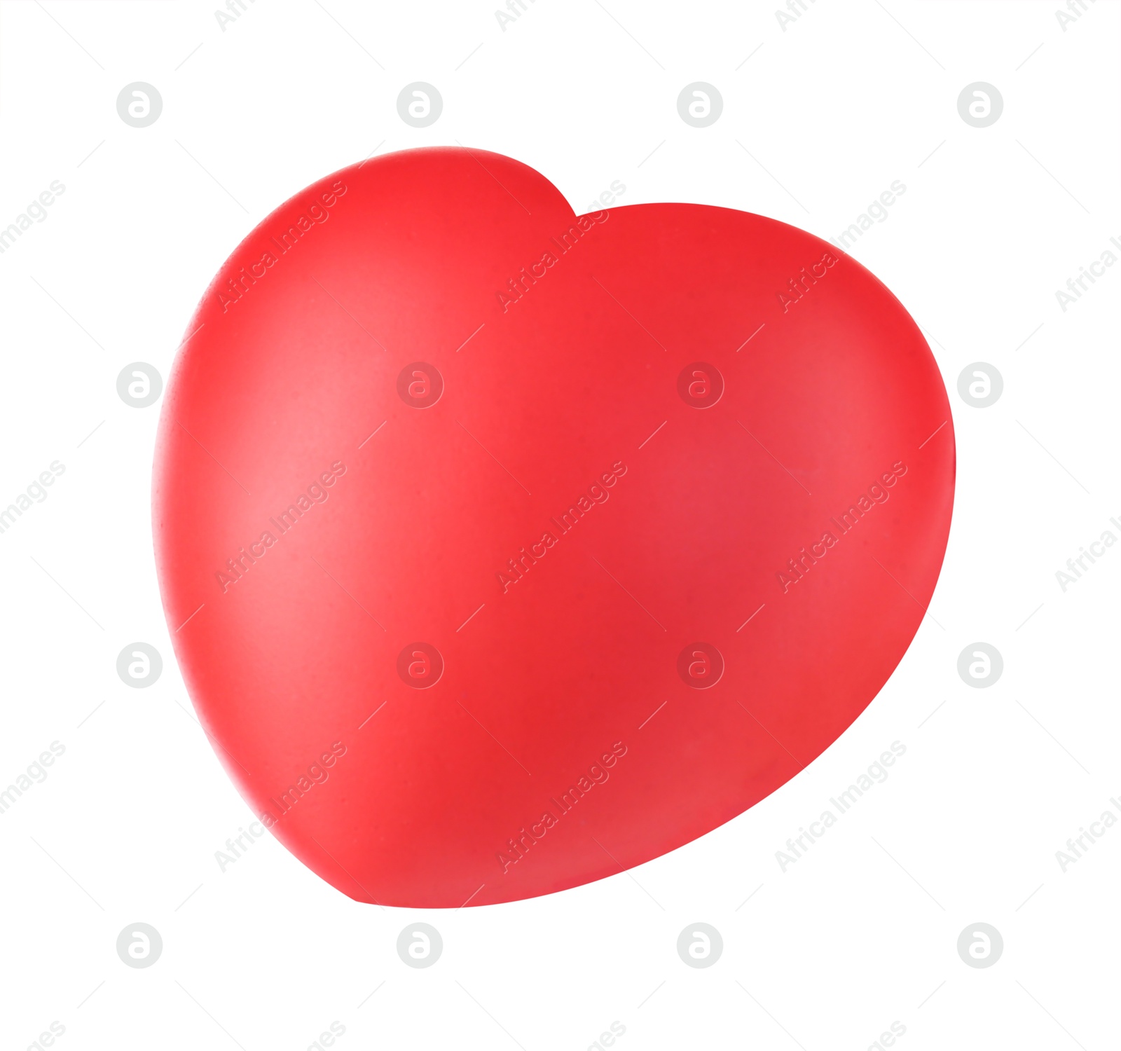 Photo of One red decorative heart isolated on white