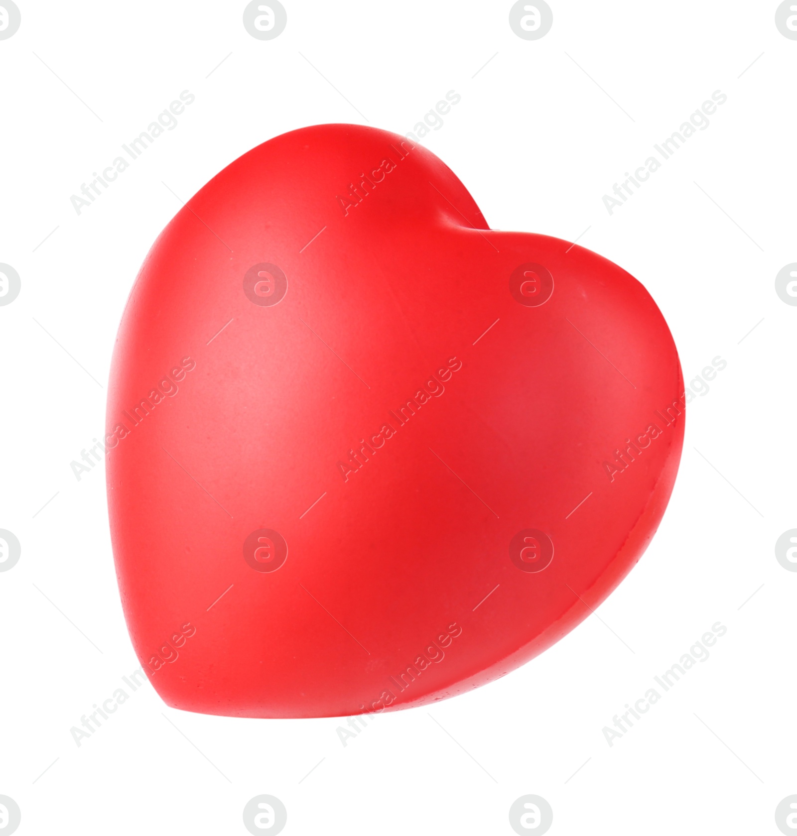 Photo of One red decorative heart isolated on white