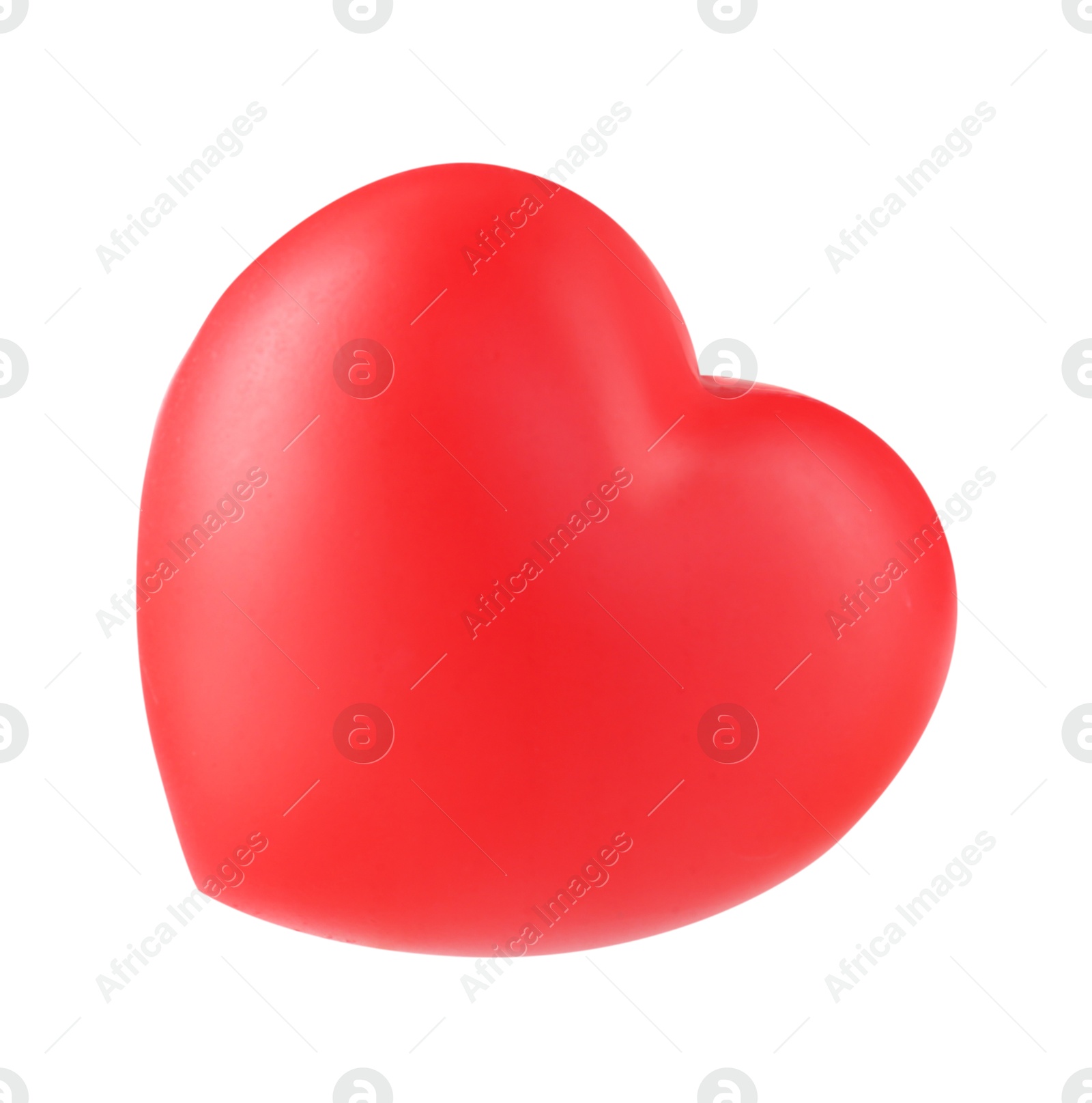 Photo of One red decorative heart isolated on white