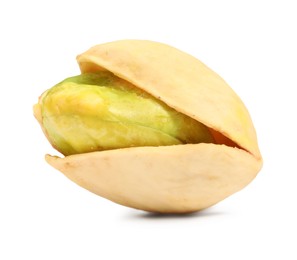 Photo of One tasty pistachio nut isolated on white