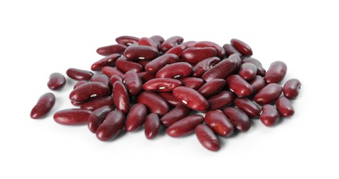 Photo of Pile of dried red beans isolated on white