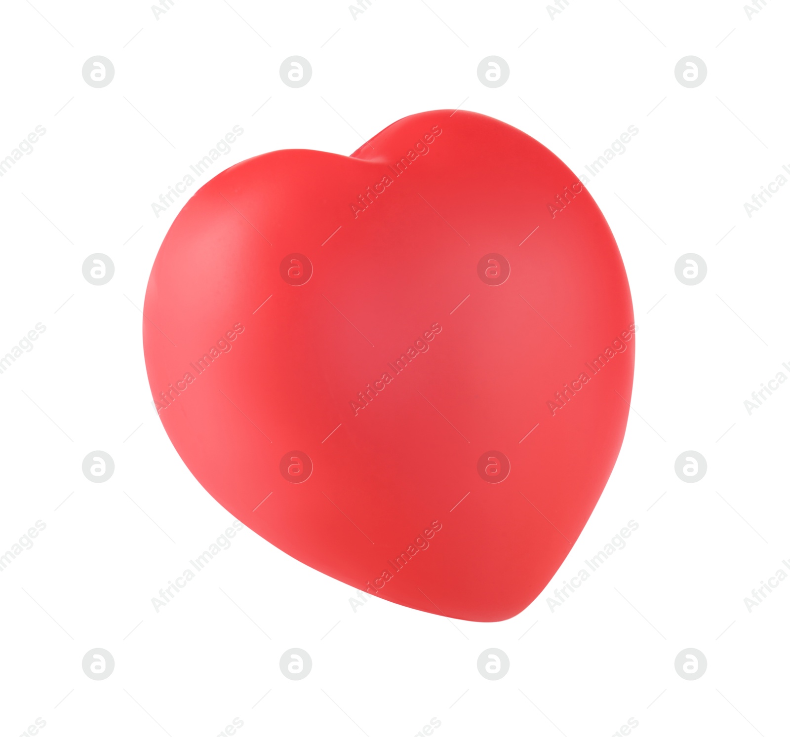 Photo of One red decorative heart isolated on white