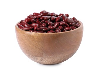 Photo of Dried red beans in bowl isolated on white