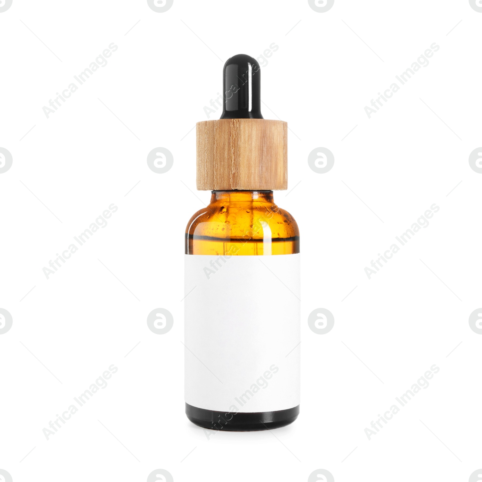 Photo of Bottle of herbal tincture isolated on white