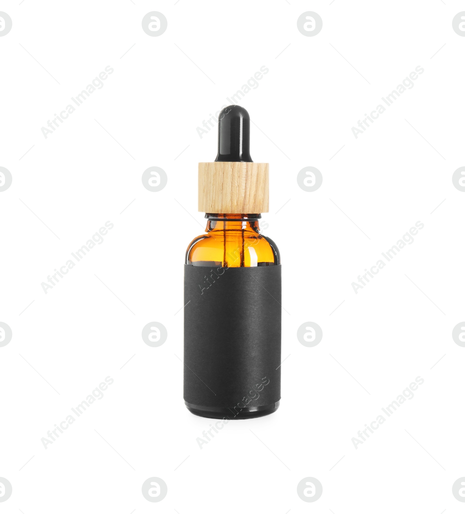 Photo of Bottle of herbal tincture isolated on white