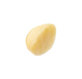 Piece of macadamia nut isolated on white