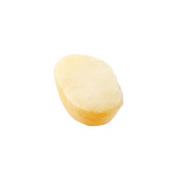 Piece of macadamia nut isolated on white