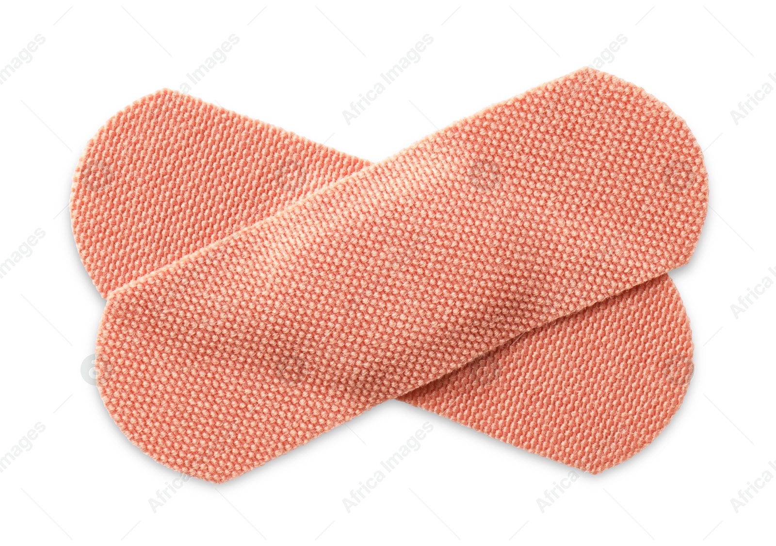 Medical adhesive bandages isolated on white, top view Photo of Medical adhesive bandages isolated on white, top view