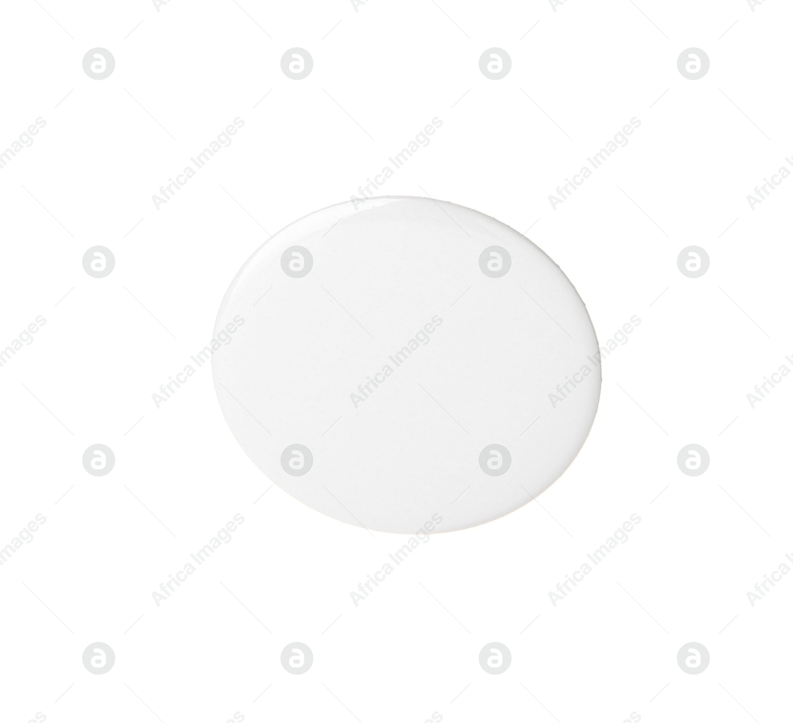 Photo of One stylish button badge isolated on white