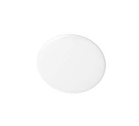 Photo of One stylish button badge isolated on white