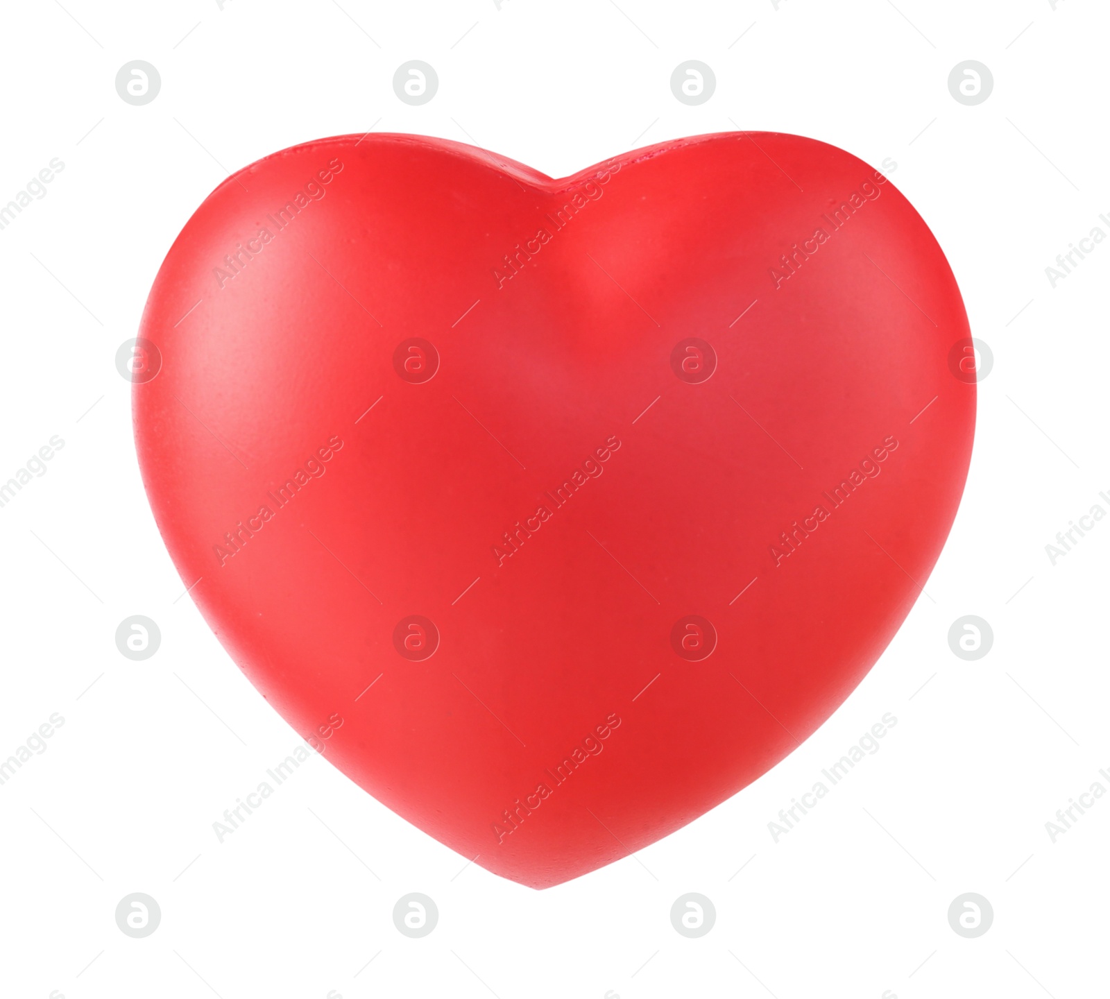 Photo of One red decorative heart isolated on white