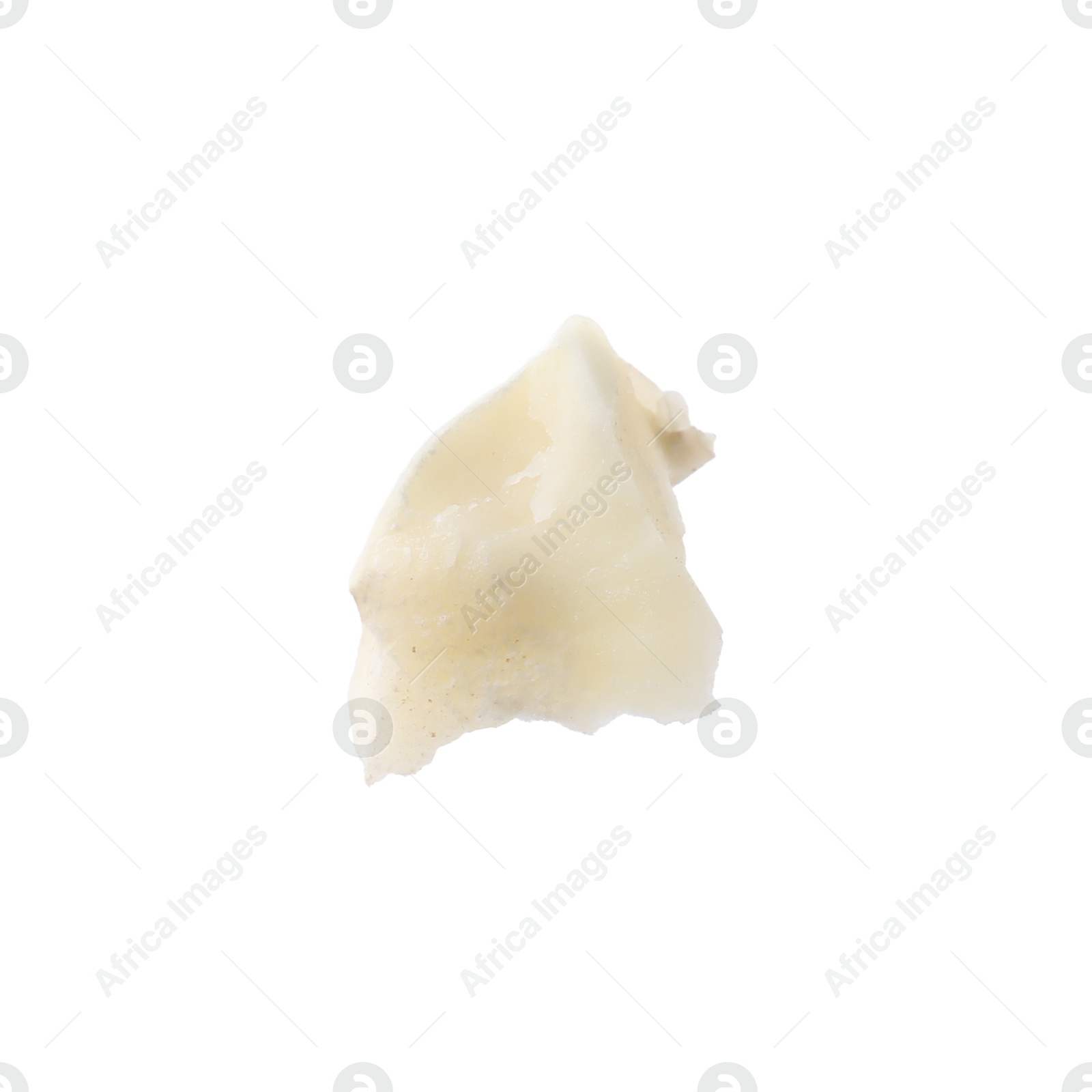 Photo of Piece of macadamia nut isolated on white