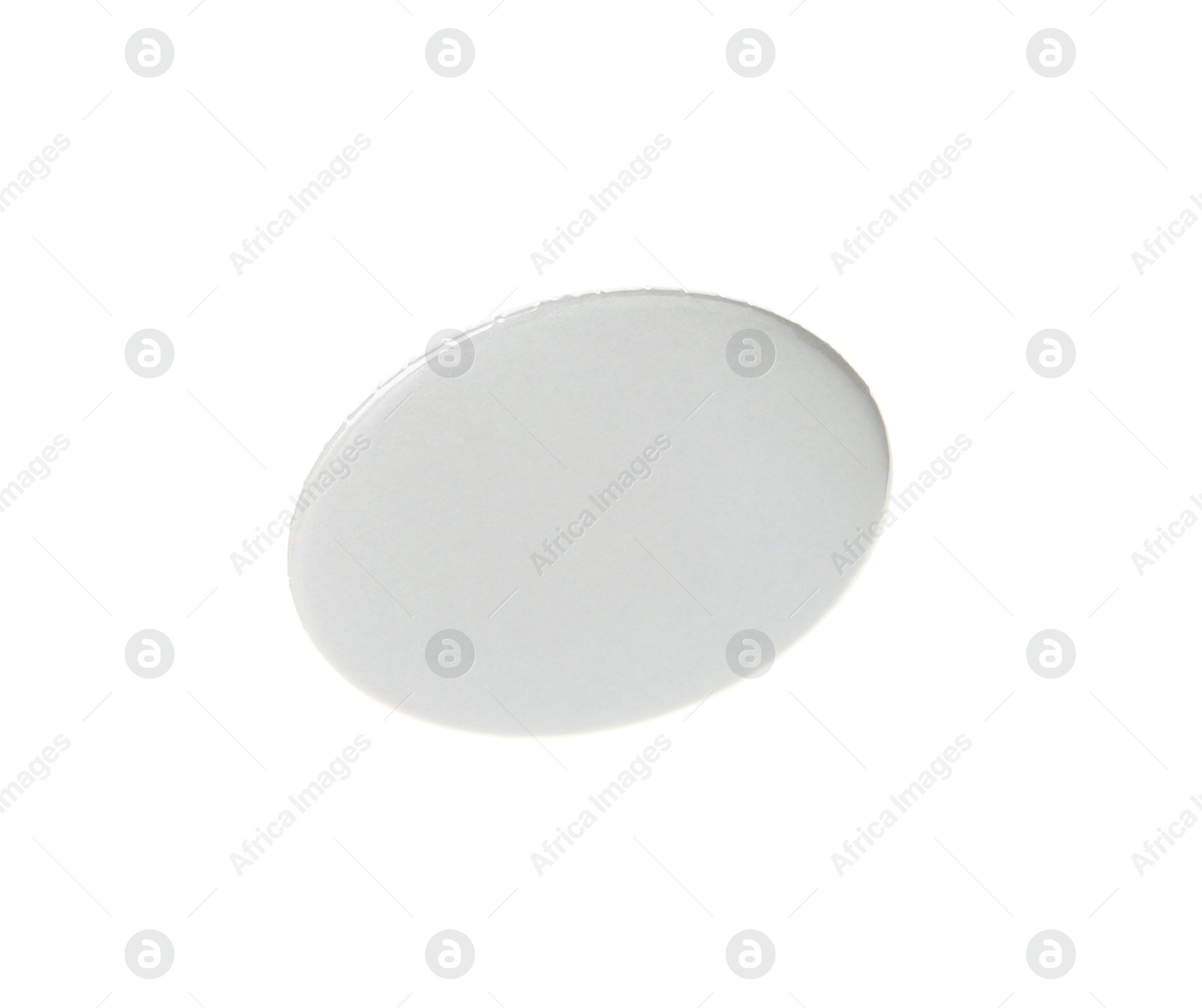 Photo of One grey button badge isolated on white