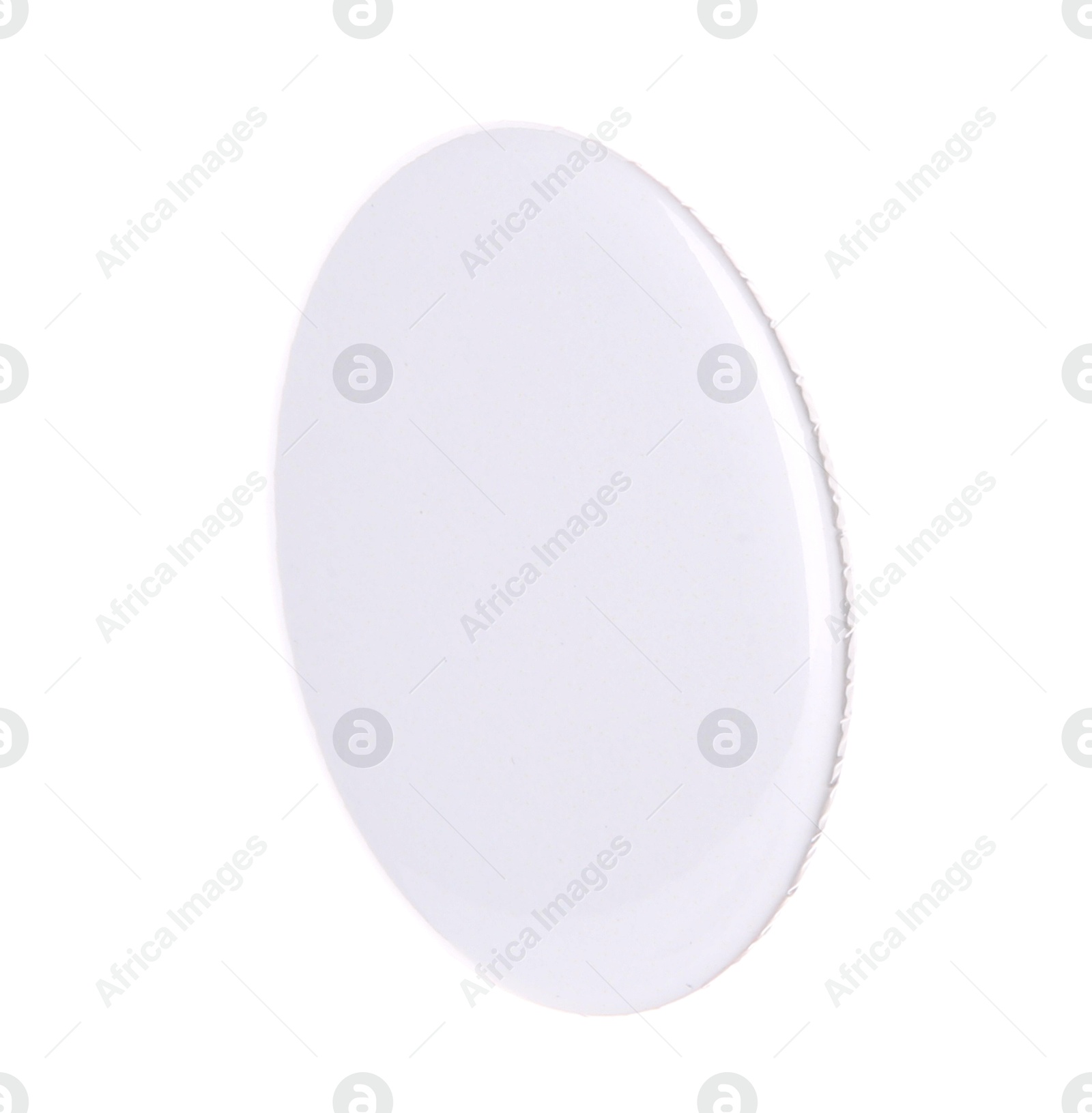 Photo of One stylish button badge isolated on white