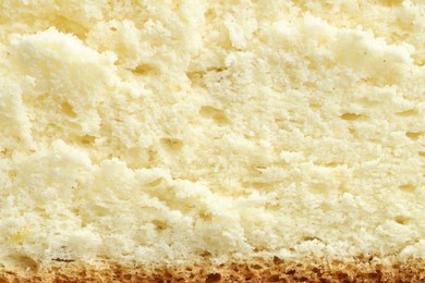 Photo of Tasty sponge cake as background, top view