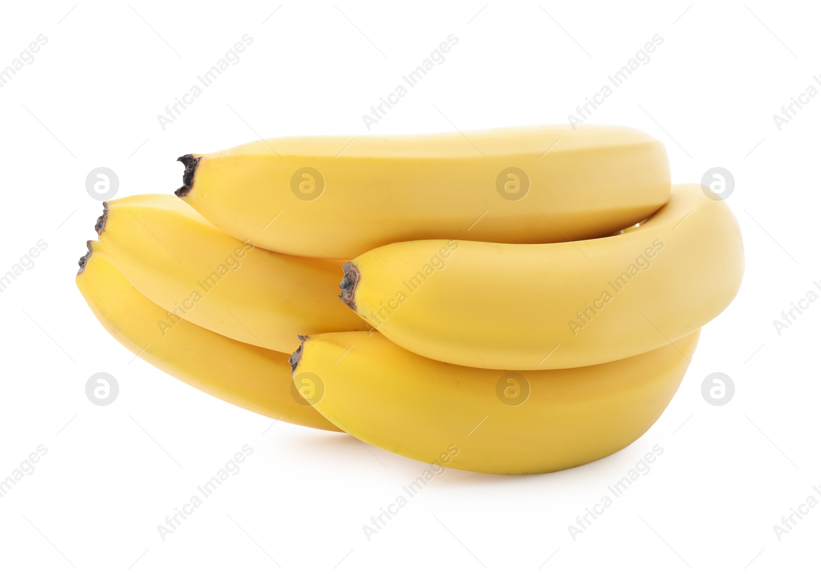 Photo of Cluster of delicious ripe bananas isolated on white