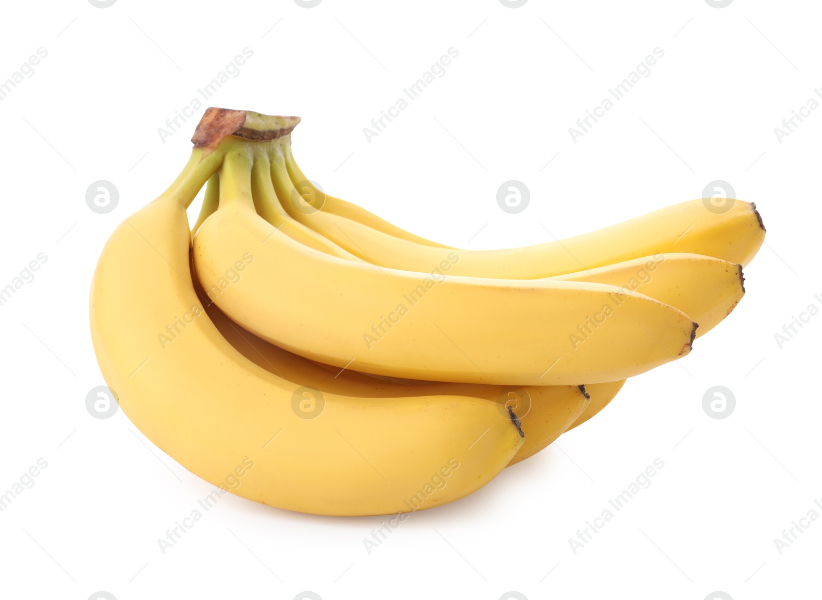 Photo of Cluster of delicious ripe bananas isolated on white