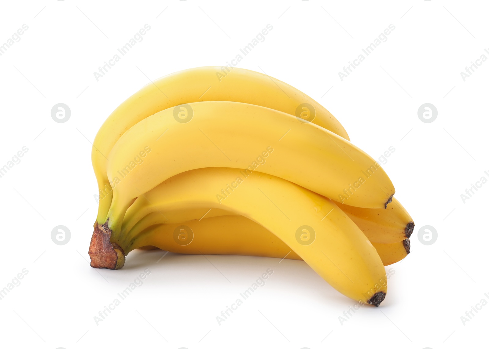 Photo of Cluster of delicious ripe bananas isolated on white