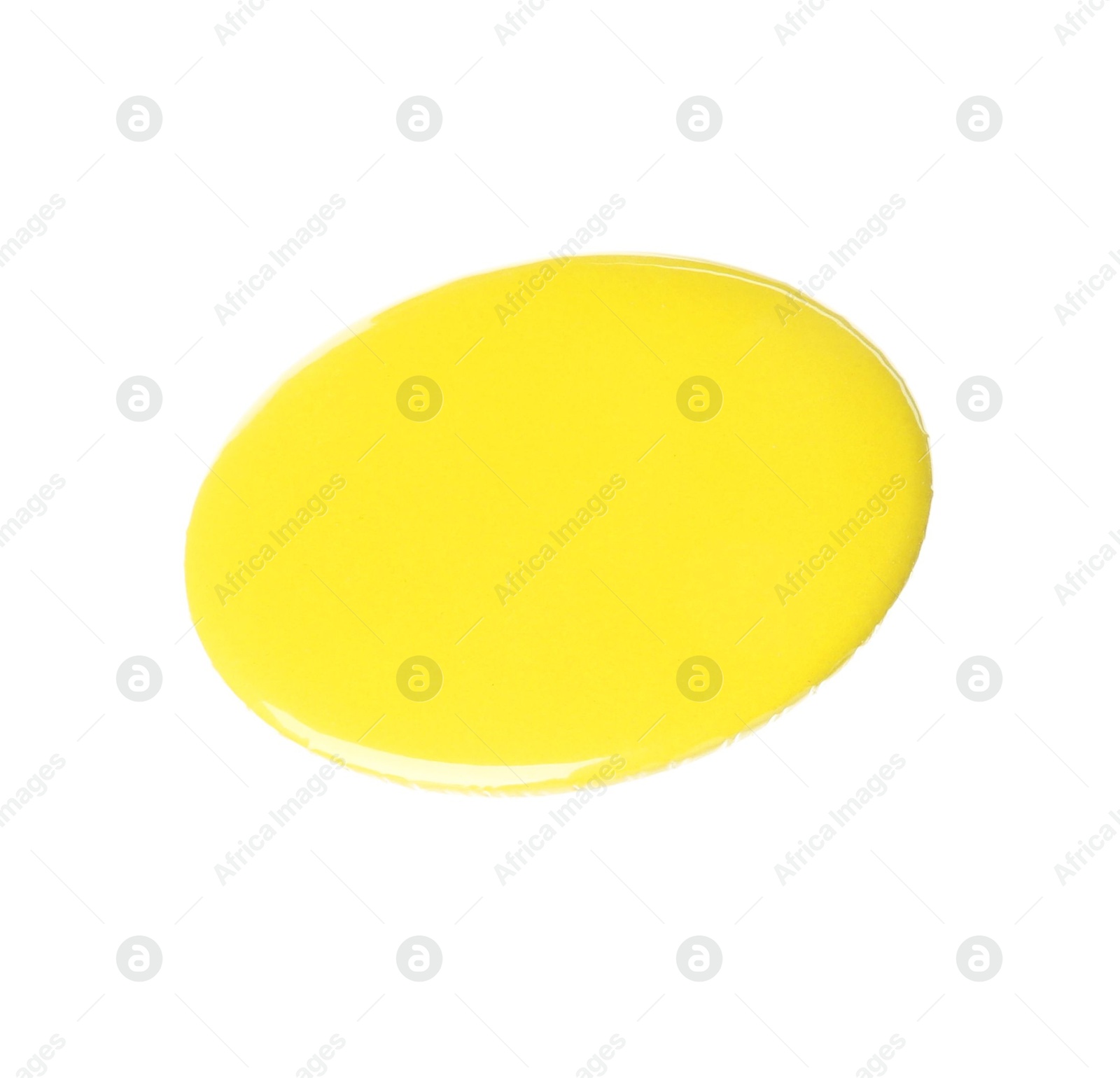 Photo of One yellow button badge isolated on white