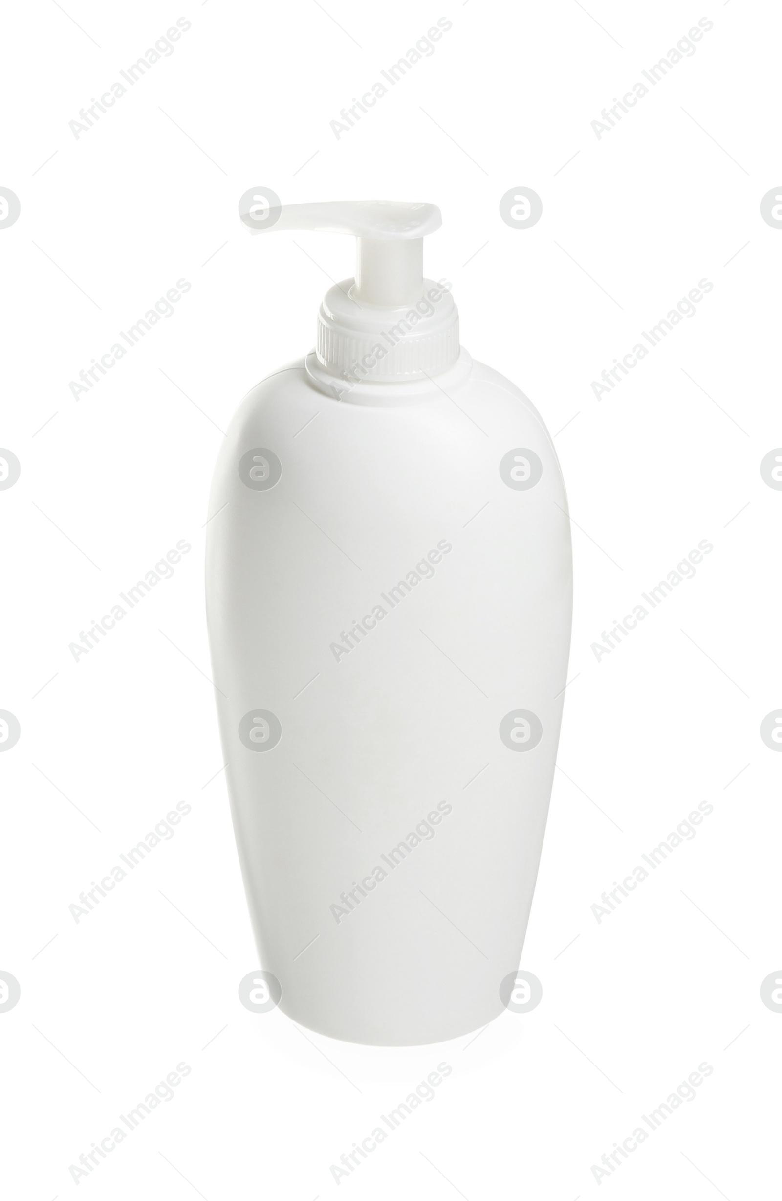 Photo of Shampoo bottle isolated on white. Personal care product