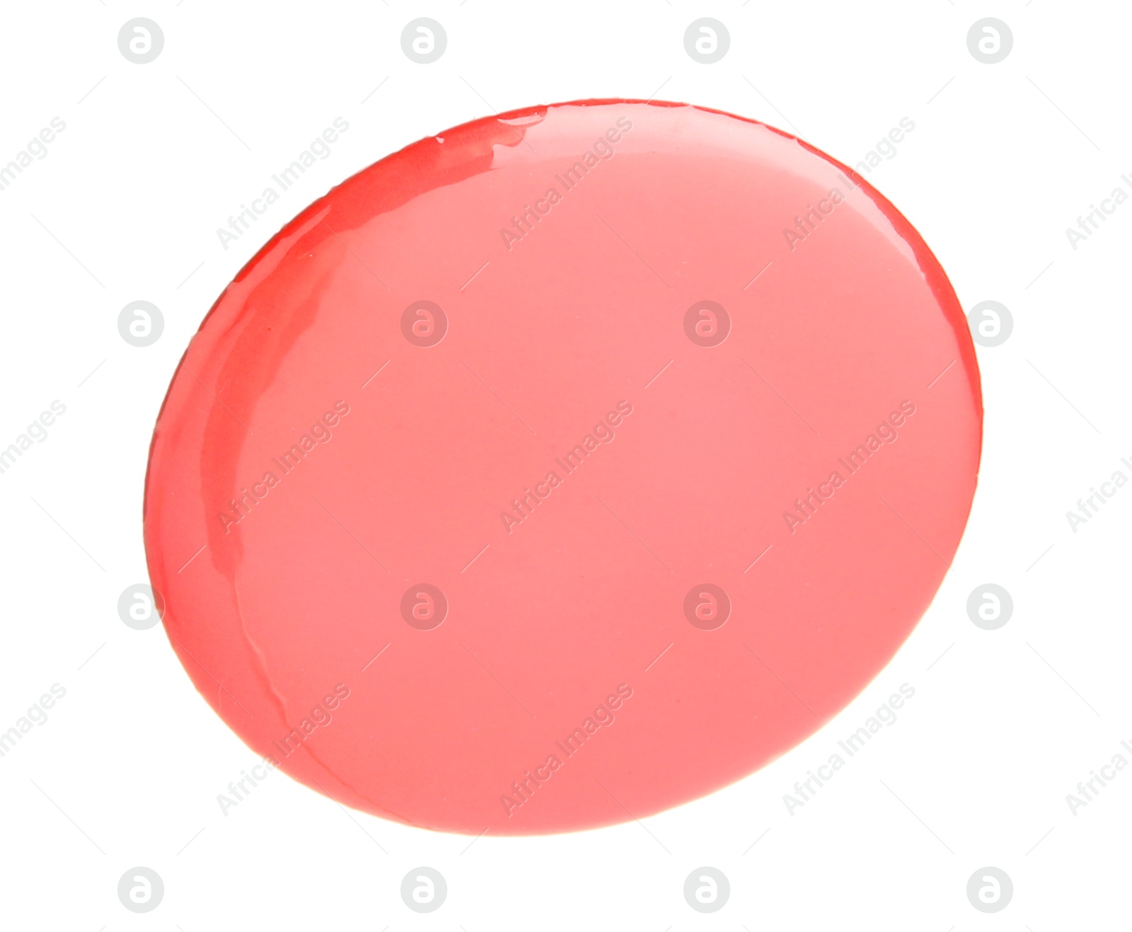 Photo of One red button badge isolated on white