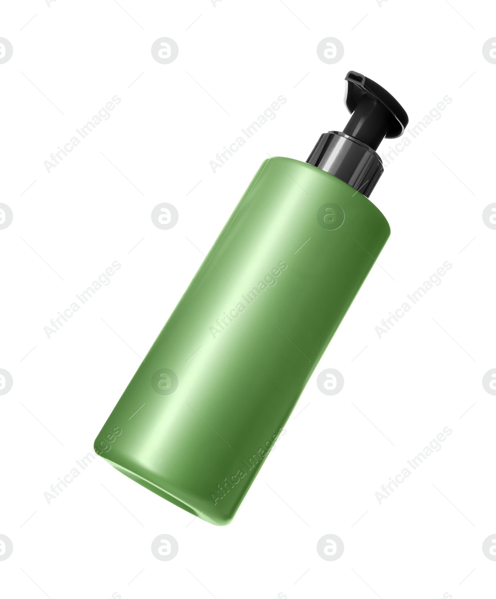 Photo of One shampoo bottle isolated on white. Personal care product