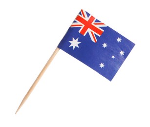 Small paper flag of Australia isolated on white